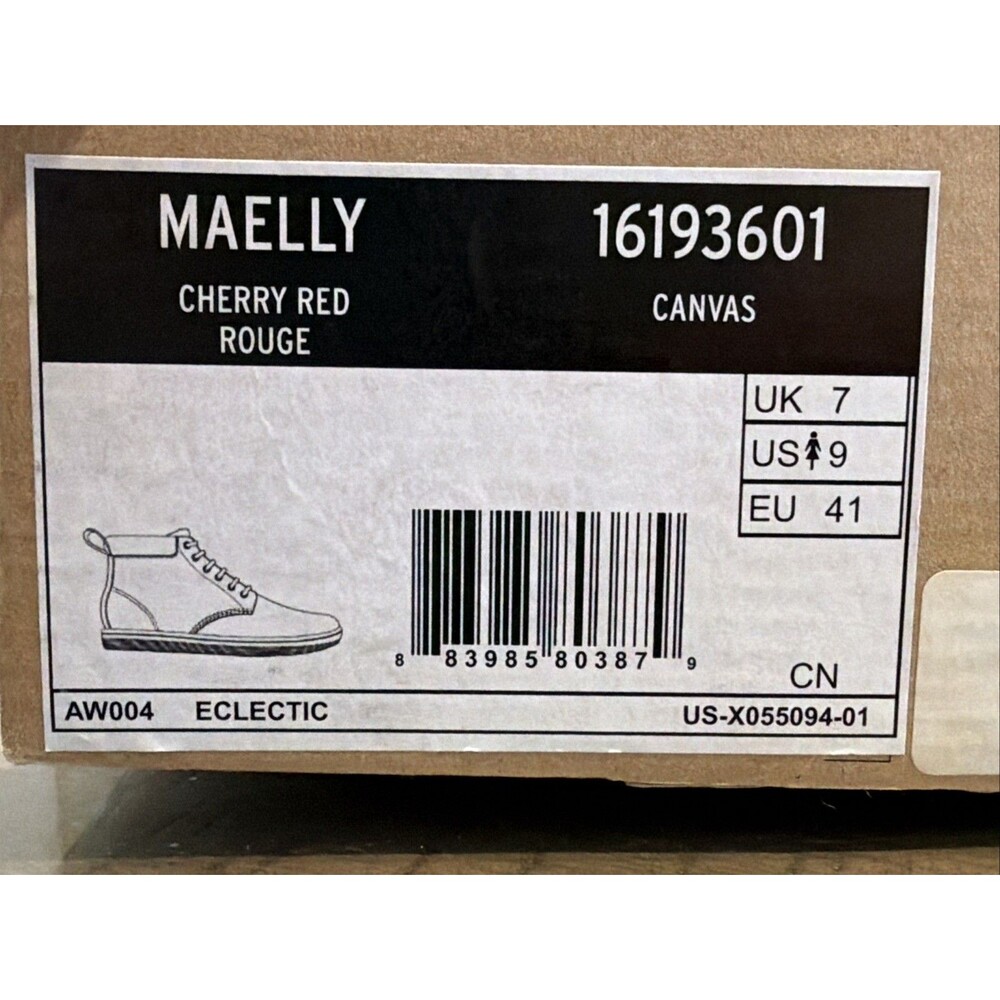 Dr. Doc Marten Maelly Lace Up Combat Ankle Boots Red Burgundy Womens 9 Moto - Picture 5 of 5